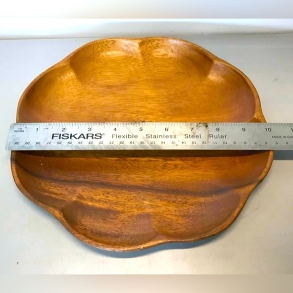 24 pc set 8 - 3pc place setting plate bowl mug homemade wood Tiki MCM Retro - Picture 5 of 7